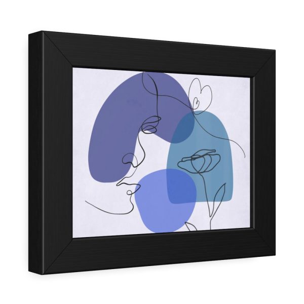 93836-17.jpg Contemporary Line Art Of A Face Framed Poster