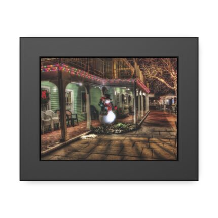 Winter Town Urban Christmas Decoration Framed Poster