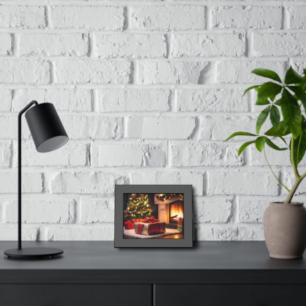 93837-15.jpg Christmas Gifts, Tree and Fireplace Framed Poster