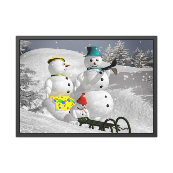 93854-125.jpg Snowman on Christmas Framed Poster