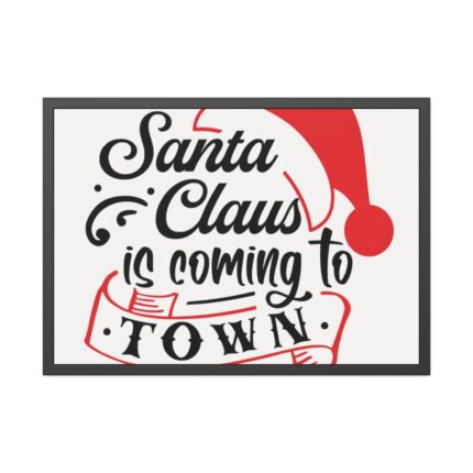Santa Claus Typography Clipart Framed Poster