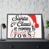 93854-143.jpg Santa Claus Typography Clipart Framed Poster