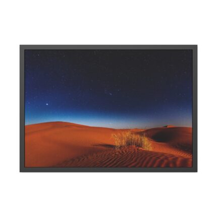 Desert During Nighttime Framed Poster
