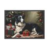 93854-160.jpg Border Collie Vintage Christmas Framed Poster