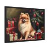 93854-165.jpg Pomeranian Vintage Christmas Framed Poster