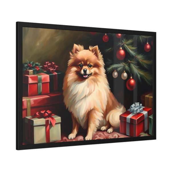 93854-165.jpg Pomeranian Vintage Christmas Framed Poster