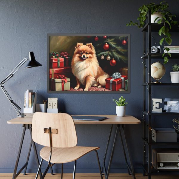 93854-166.jpg Pomeranian Vintage Christmas Framed Poster