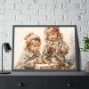 93854-183.jpg Bird And Child Christmas Art Framed Poster