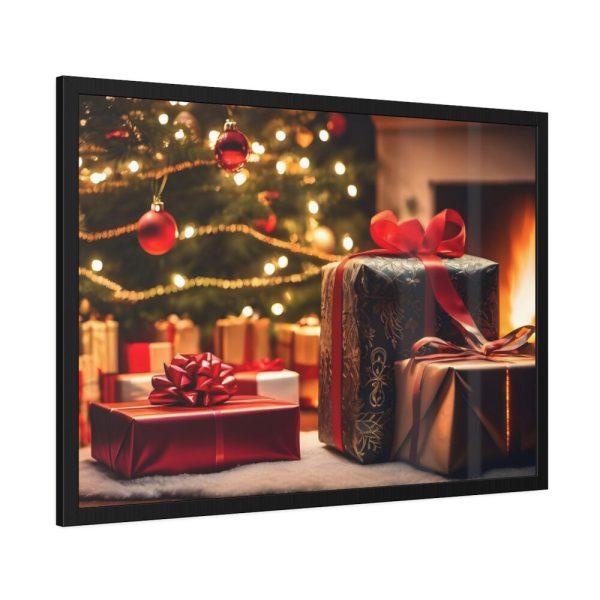 93854-197.jpg Christmas Gifts Fireplace Framed Poster