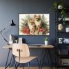 93854-202.jpg Pomeranian Dog At Christmas Framed Poster