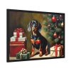93854-205.jpg Dachshund Vintage Christmas Framed Poster