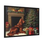Irish Setter Vintage Christmas Framed Poster - Image 2