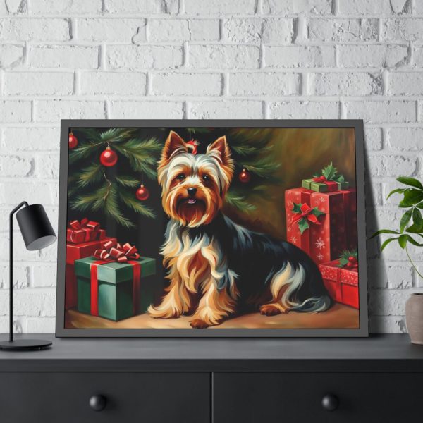 93854-223.jpg Yorkshire Terrier Vintage Christmas Framed Poster
