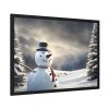 93854-237.jpg Christmas Landscape Snowman Framed Poster