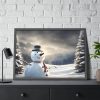 93854-239.jpg Christmas Landscape Snowman Framed Poster