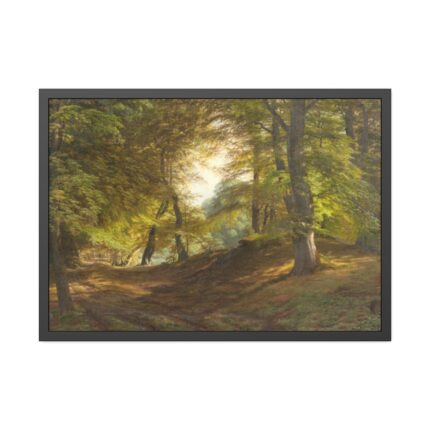 The Interior of a Forest by Godtfred Rump Framed Poster