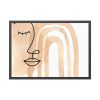 93854-252.jpg Boho Rainbow Line Art Face Framed Poster