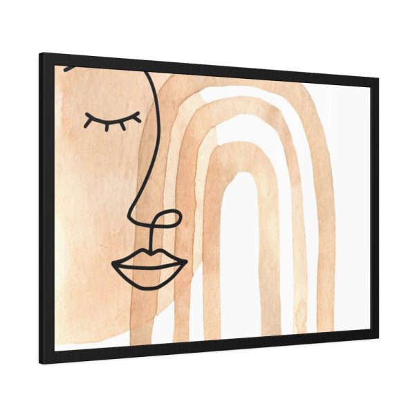 93854-253.jpg Boho Rainbow Line Art Face Framed Poster