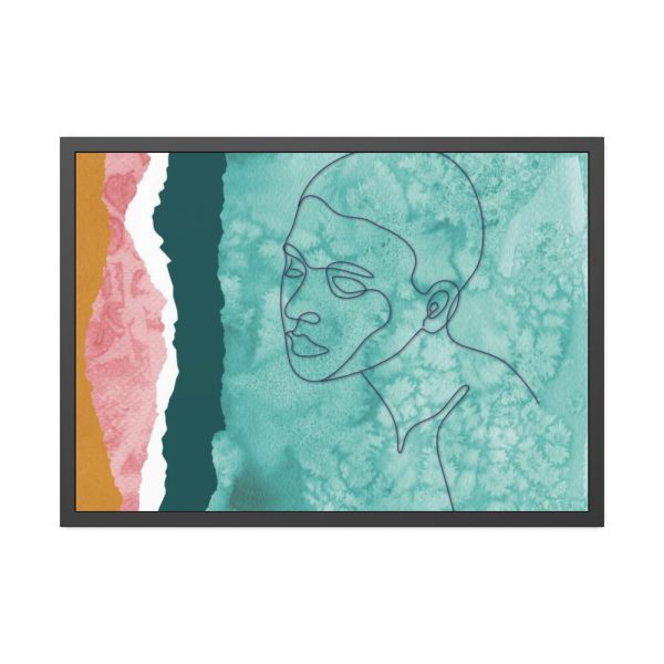 Abstract Black Woman Face Framed Poster