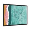 Abstract Black Woman Face Framed Poster
