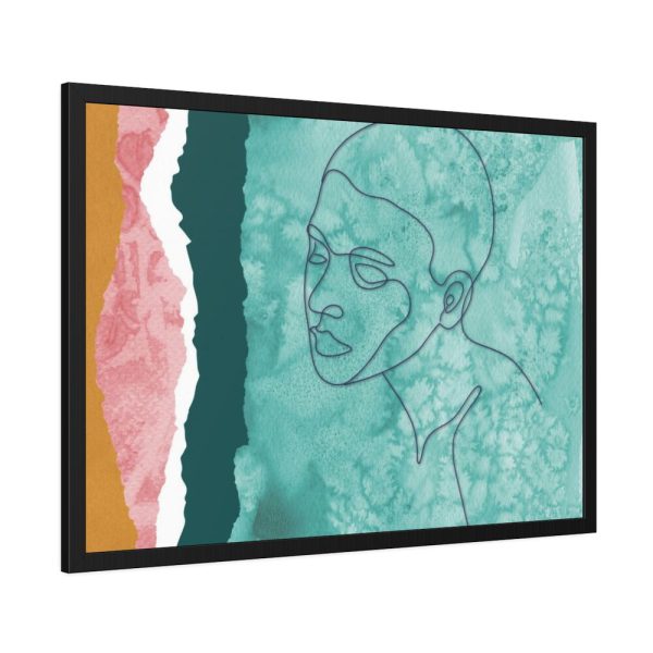 Abstract Black Woman Face Framed Poster