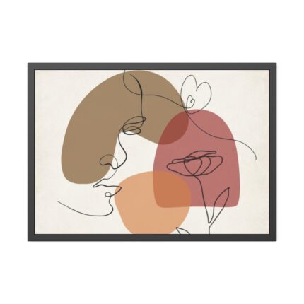 Contemporary Line Art Framed Poster