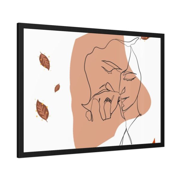 93854-277.jpg Abstract Shape With Autumn Leaves Framed Poster
