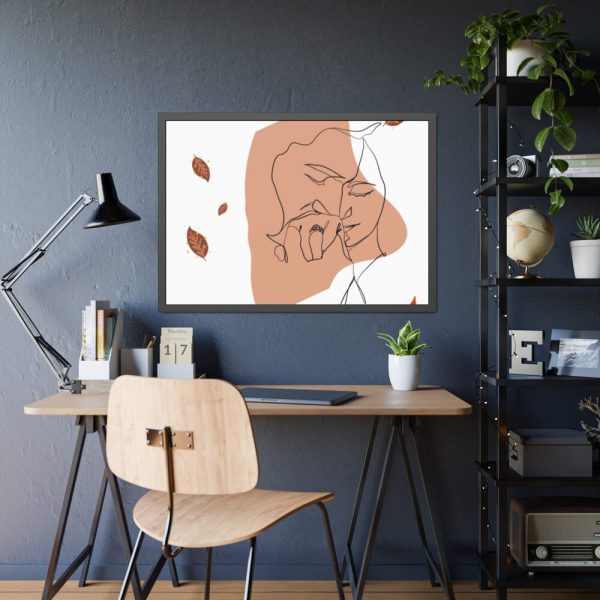 93854-278.jpg Abstract Shape With Autumn Leaves Framed Poster