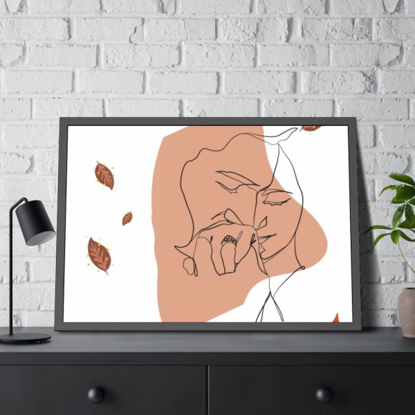 93854-279.jpg Abstract Shape With Autumn Leaves Framed Poster