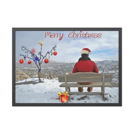 Santa Claus on Holiday Framed Poster