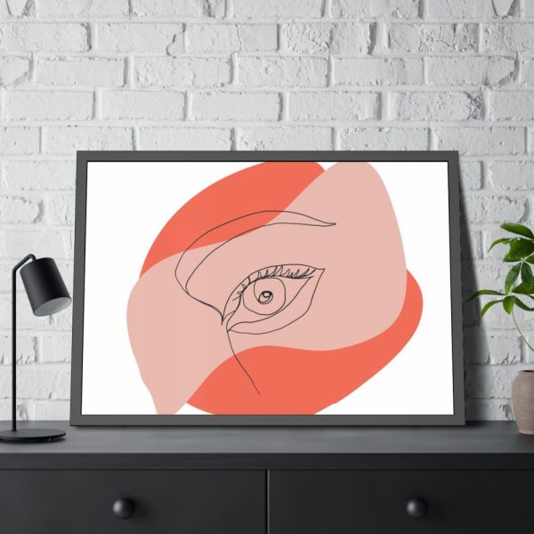 93854-283.jpg Abstract Line Art Eye Framed Poster