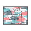 93854-284.jpg Line Drawing Of A Pondering Woman Framed Poster