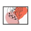 93854-292.jpg Abstract Line Art Plant And Moon Framed Poster