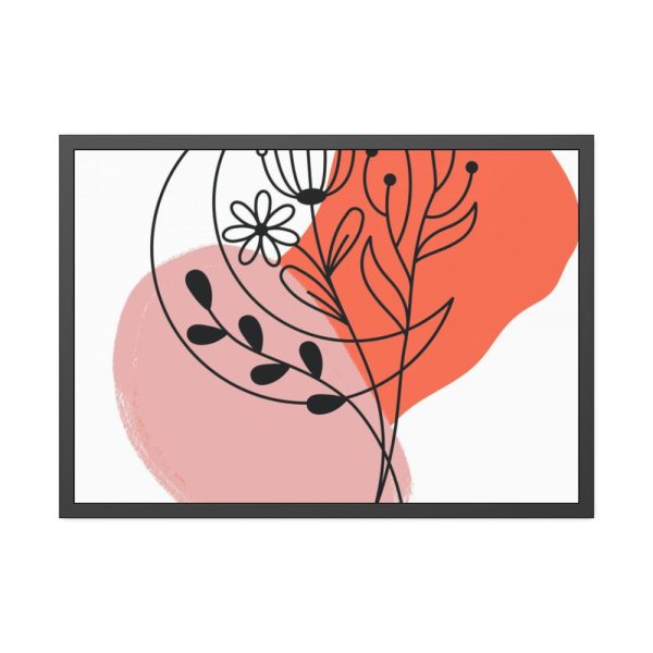 93854-292.jpg Abstract Line Art Plant And Moon Framed Poster