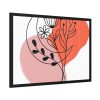 93854-293.jpg Abstract Line Art Plant And Moon Framed Poster