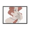 Abstract Woman's Face Framed Poster