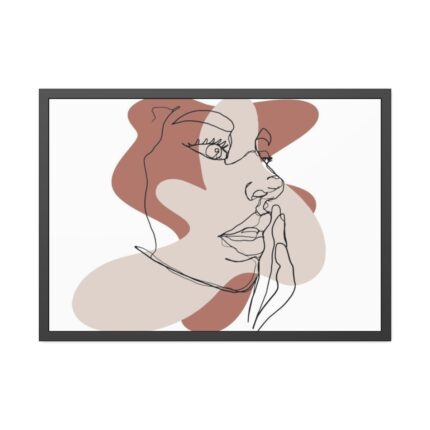 Abstract Woman's Face Framed Poster
