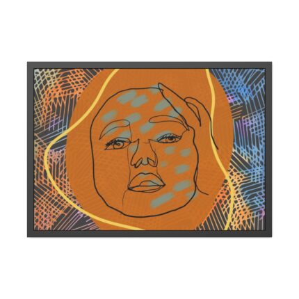Abstract Minimalist Face Framed Poster