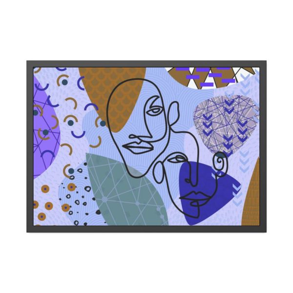93854-320.jpg Line Art Abstract Face Illustration Framed Poster