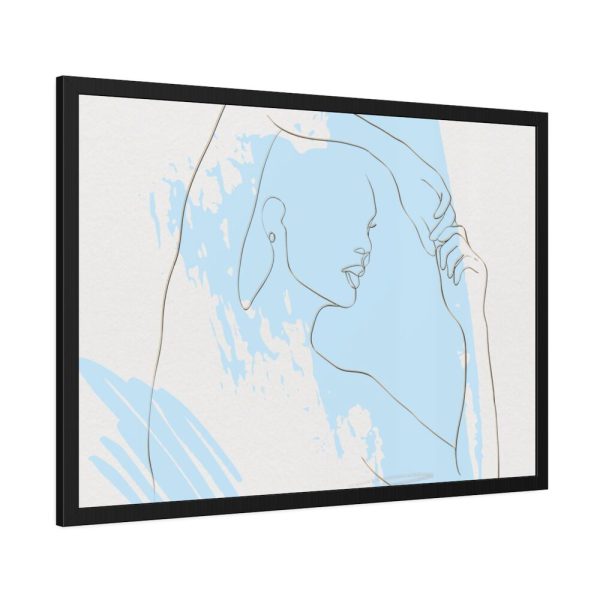 93854-325.jpg One Line Drawing Of a Lady Framed Poster