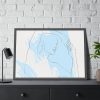 93854-327.jpg One Line Drawing Of a Lady Framed Poster