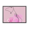 93854-328.jpg Pink Woman Abstract Line Drawing Framed Poster