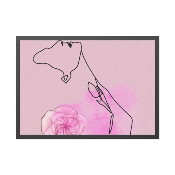 93854-328.jpg Pink Woman Abstract Line Drawing Framed Poster
