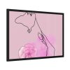 93854-329.jpg Pink Woman Abstract Line Drawing Framed Poster