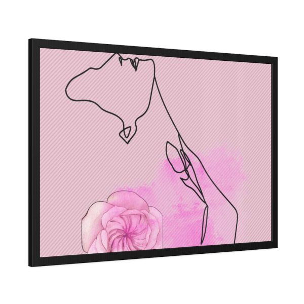 93854-329.jpg Pink Woman Abstract Line Drawing Framed Poster