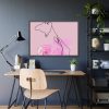93854-330.jpg Pink Woman Abstract Line Drawing Framed Poster