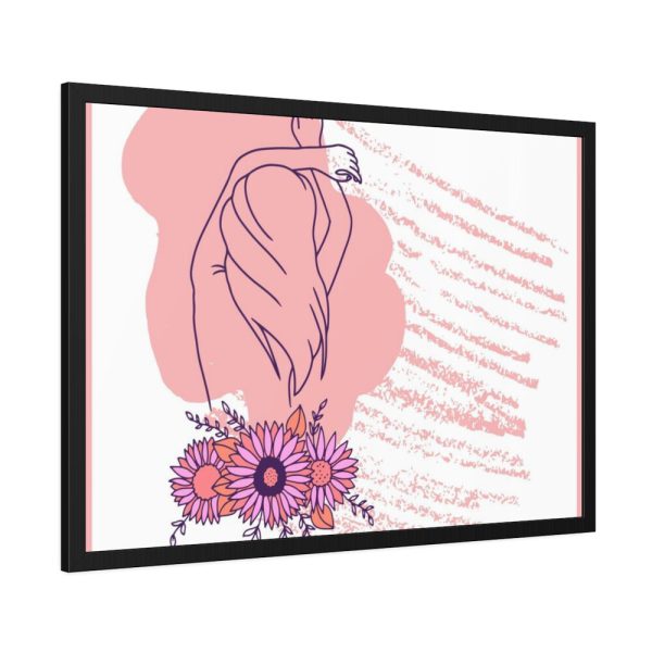 93854-333.jpg Pink Abstract Shapes and a Pink Frame Framed Poster