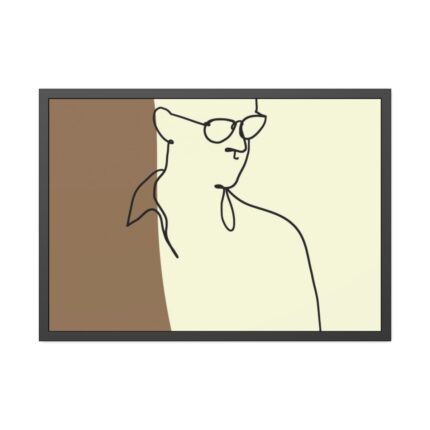 Man Holding a Cup of Coffee Framed Poster