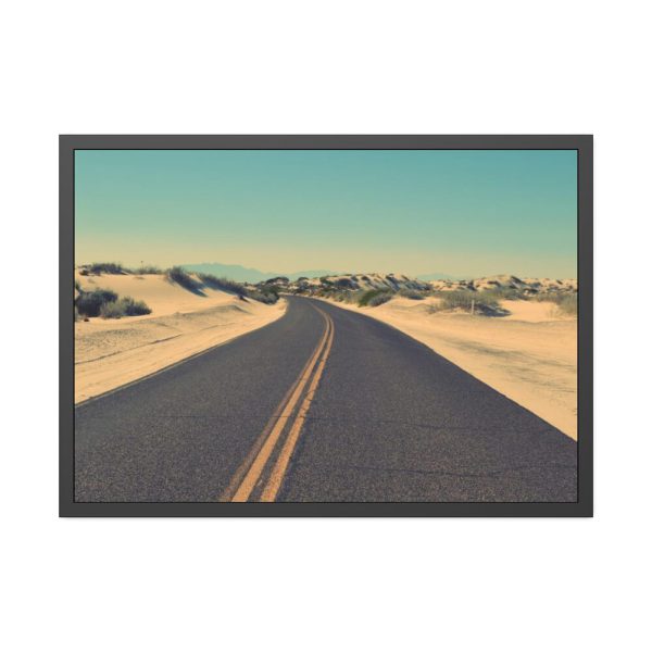 93854-344.jpg Road In A Desert Framed Poster