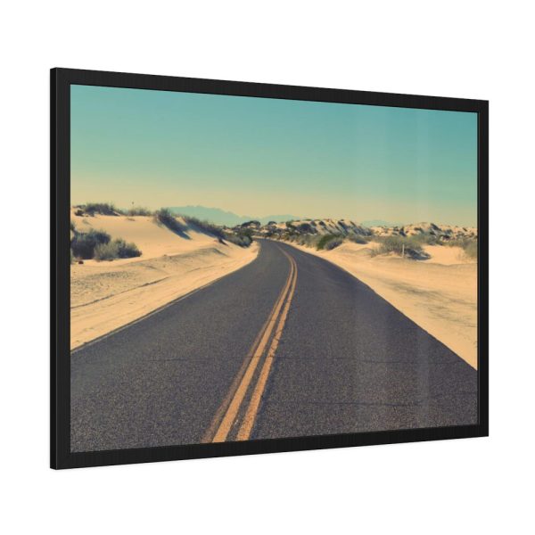 93854-345.jpg Road In A Desert Framed Poster
